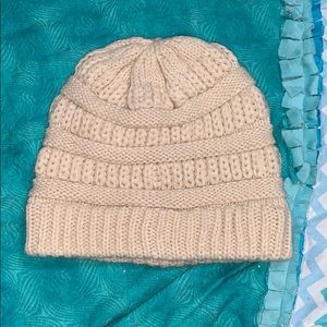Cream beanie
